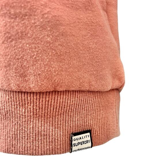 Superdry Smoke Rose Pink Applique Crew Neck Embroidered Sweatshirt size 2 - Picture 4 of 8